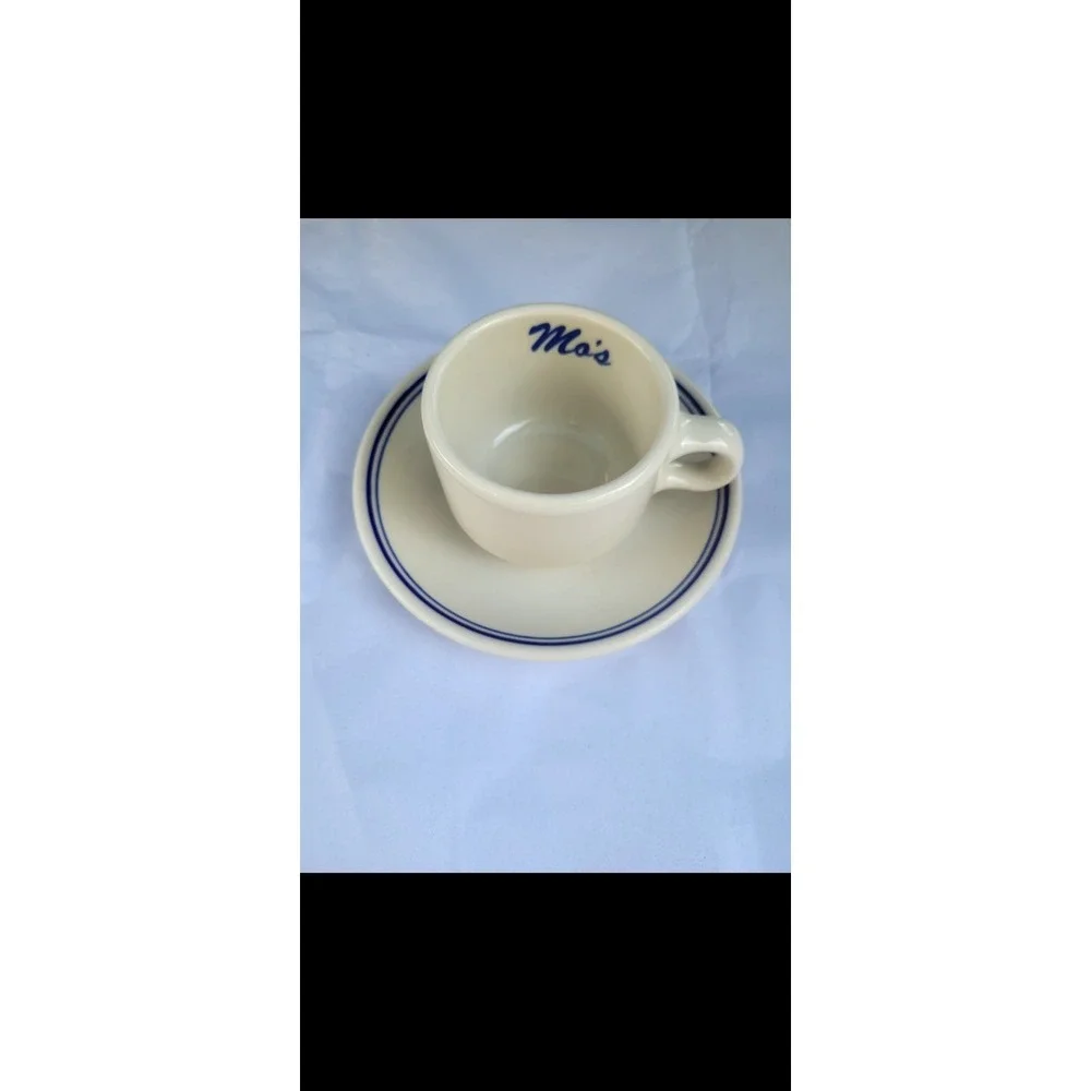 Vintage Homer Laughlin‎ Ceramic Cup & Saucer Mo's Restaurant